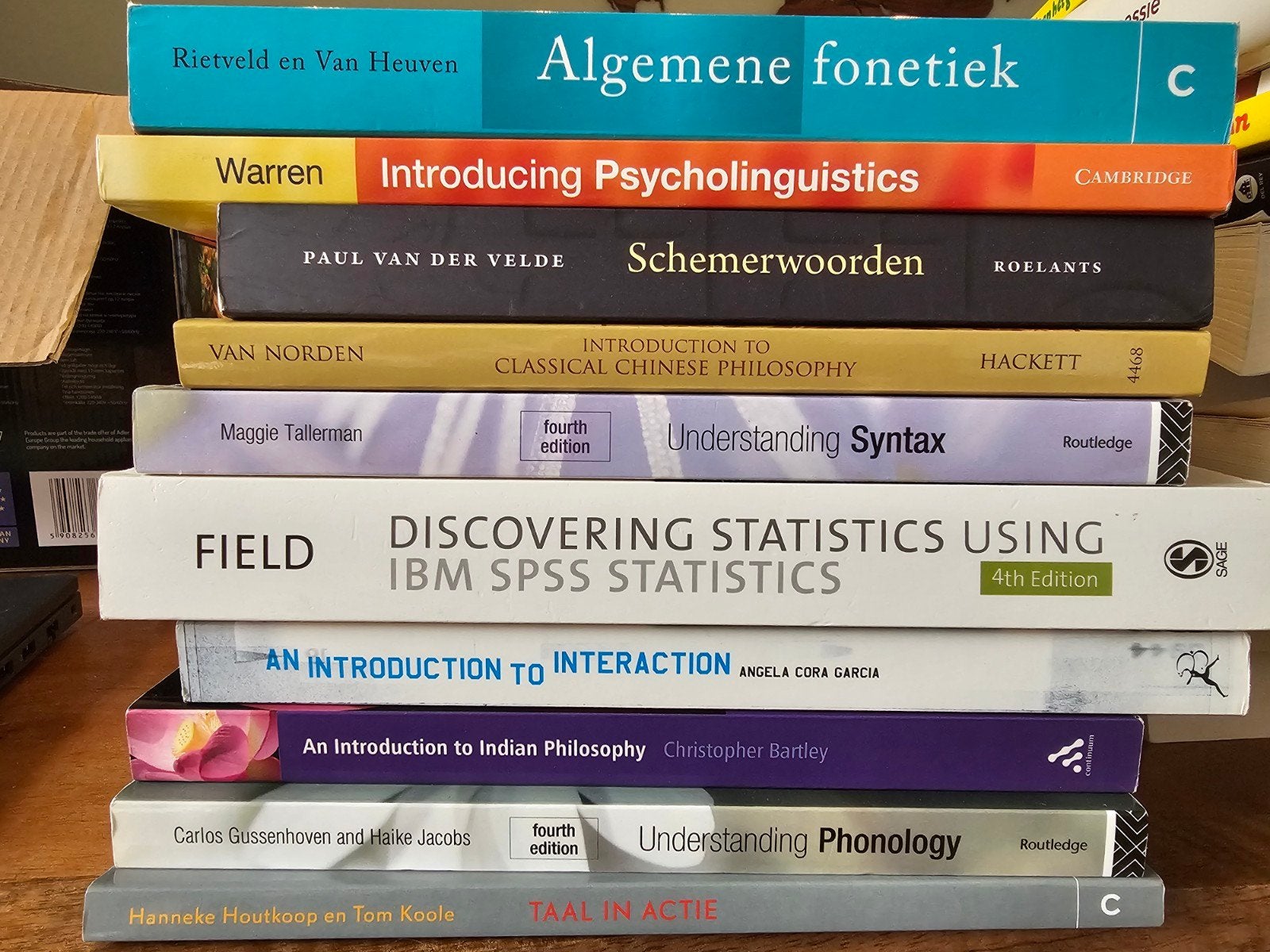 Diverse studieboeken: taalwetenschap, filosofie, statistiek, Boeken, Diverse auteurs, Ophalen of Verzenden, Alpha, WO