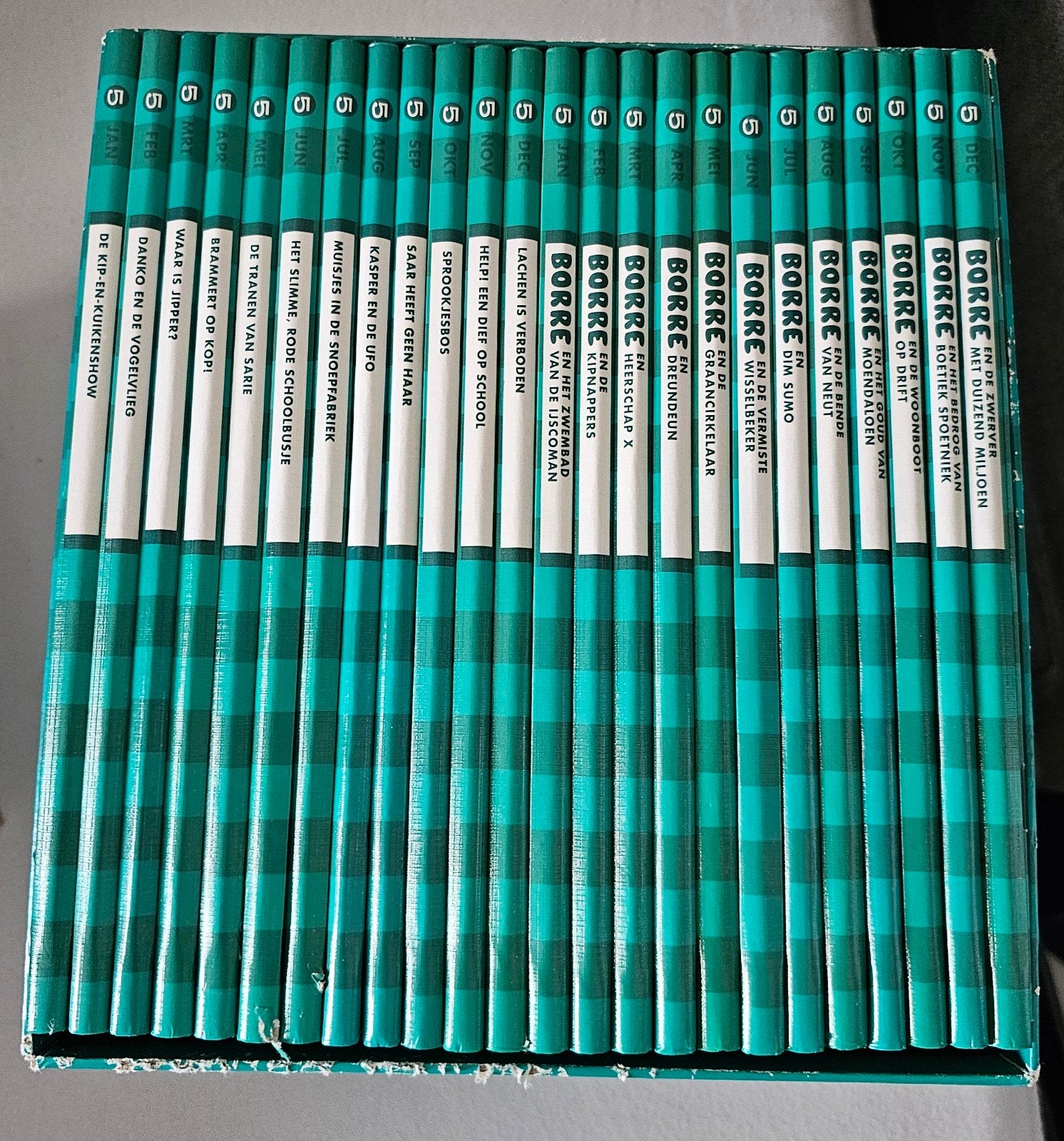 Borre complete serie Groep 5 - De Gestreepte Boekjes, Boeken, Ophalen of Verzenden, Zo goed als nieuw, Jeroen Schipper, Fictie algemeen