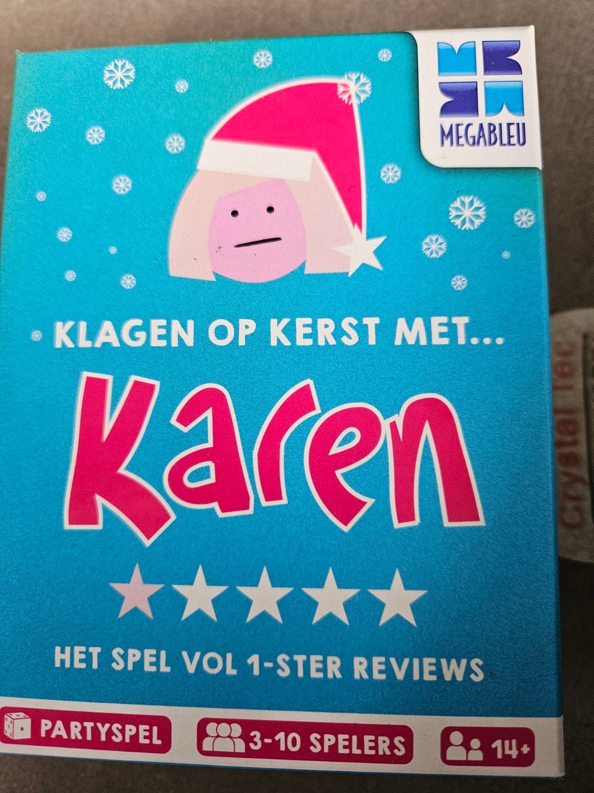 Klagen op Kerst met Karen - Partyspel, Drie of vier spelers, Ophalen of Verzenden, Zo goed als nieuw, Megableu