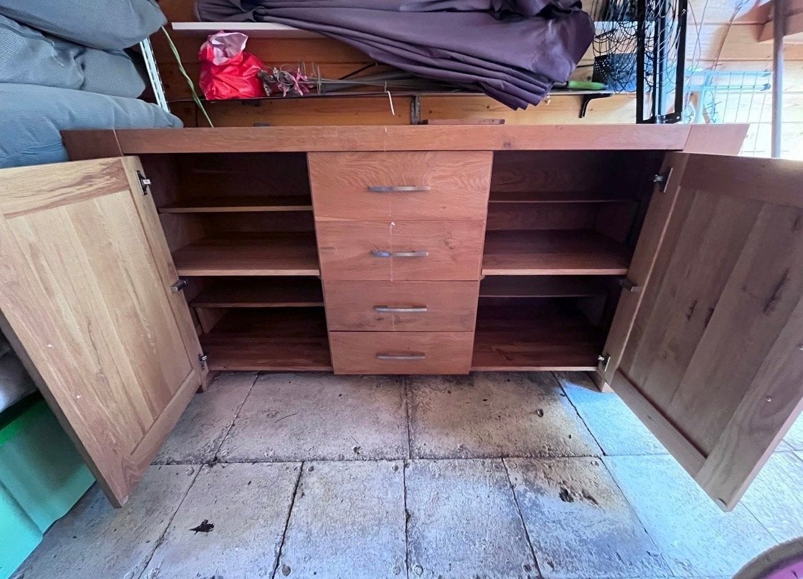 Gratis Eikenhouten  dressoir, Ophalen, Gebruikt, 150 tot 200 cm, Eikenhout