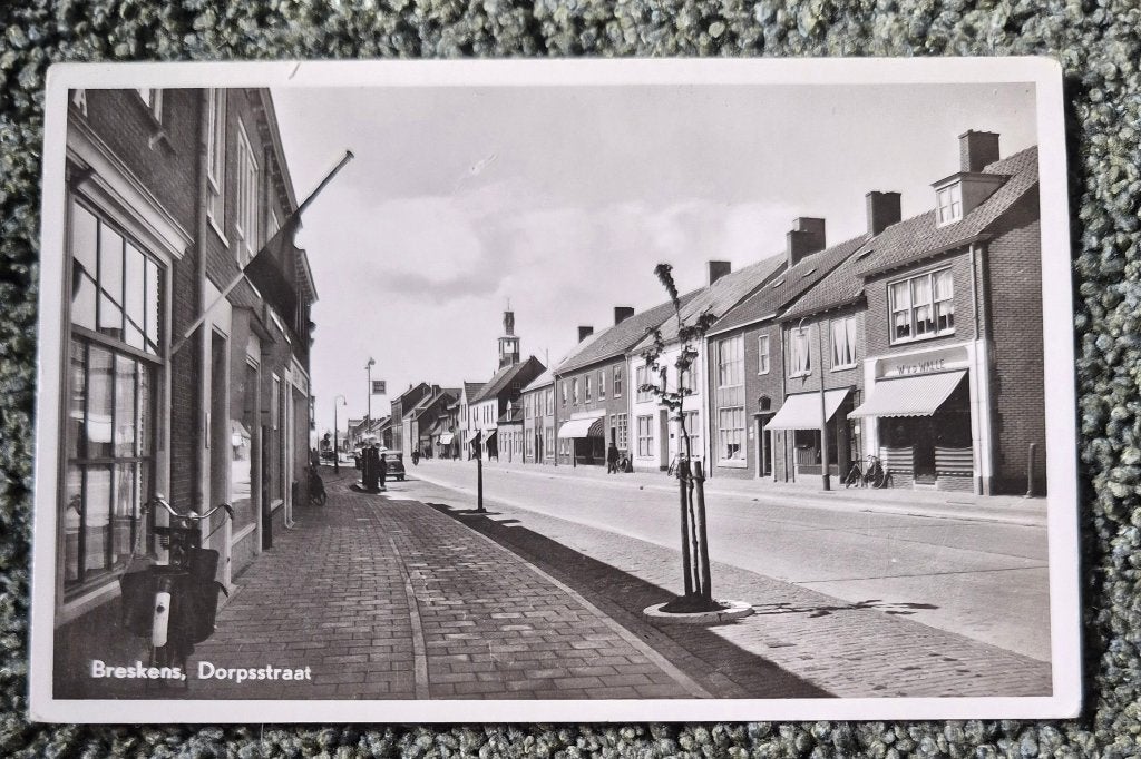 Breskens, dorpsstraat, Ophalen of Verzenden, 1960 tot 1980, Ongelopen, Zeeland
