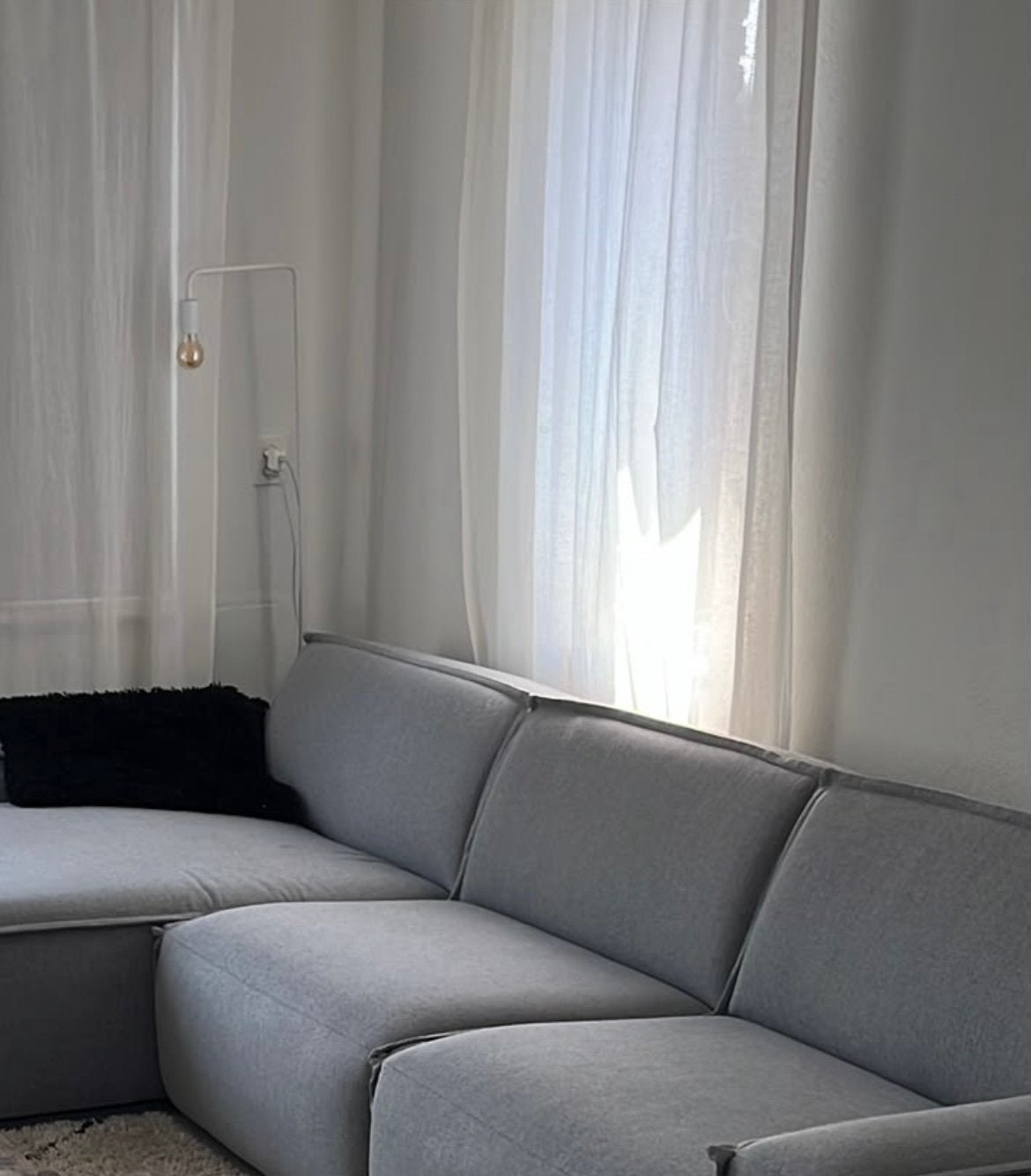 Grijze umix brooklyn hoekbank, Ophalen, Gebruikt, 100 tot 125 cm, Hoekbank