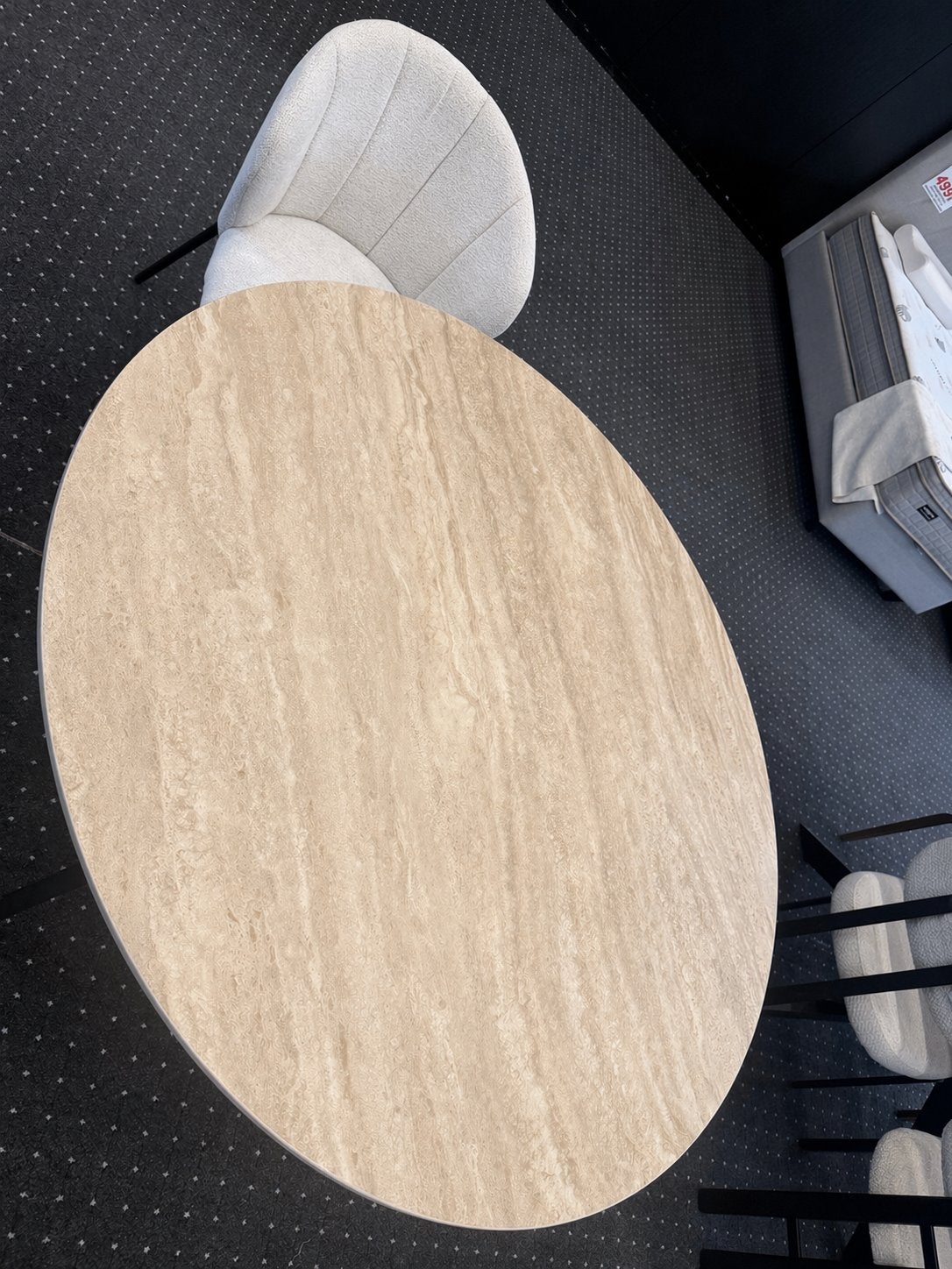 Eettafel Romano Travertin 120x75cm - Nieuw in doos, Huis en Inrichting, Tafels | Eettafels, Ophalen, Overige materialen, 100 tot 150 cm