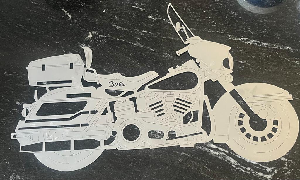 Harley Davidson Road King RVS reclamebord/decoratie, Ophalen of Verzenden, Gebruikt, Motoren