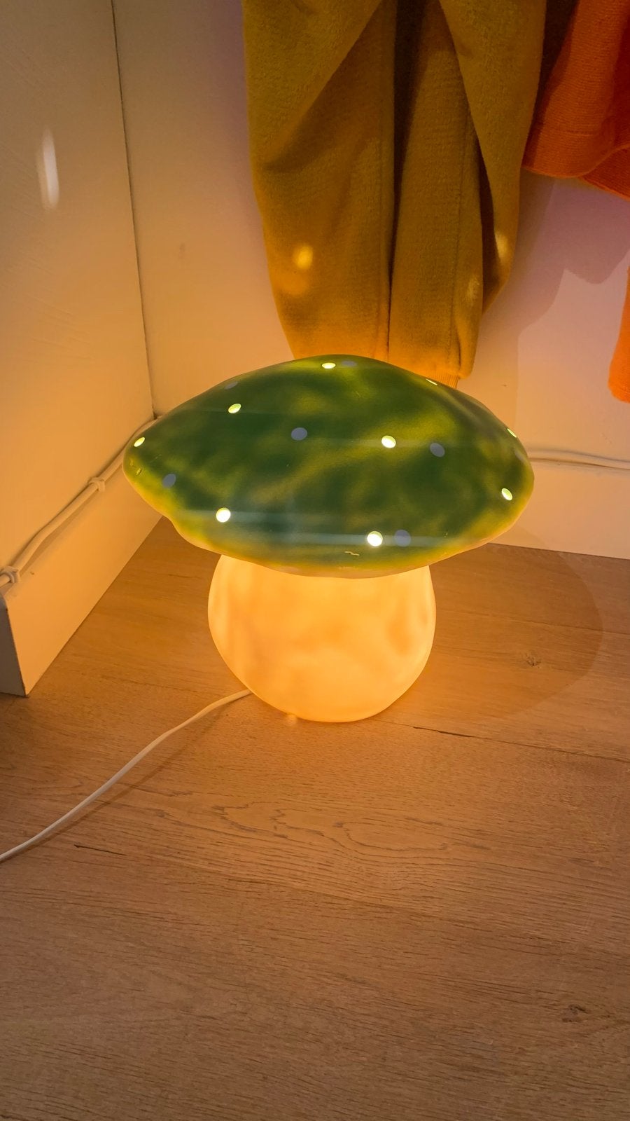 Leuke paddestoel lamp voor de kinderkamer, Gebruikt, Kunststof, Groen, Ophalen
