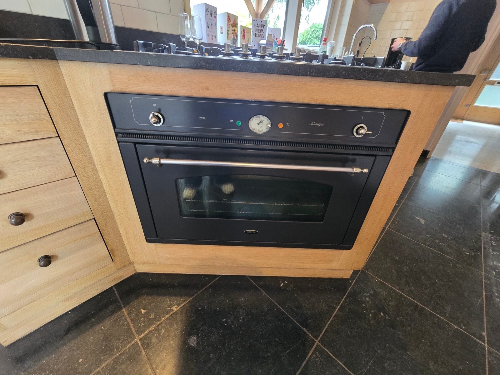Boretti oven met gastoestel en afzuigkap, Ophalen, Gebruikt, Oven, 60 cm of meer