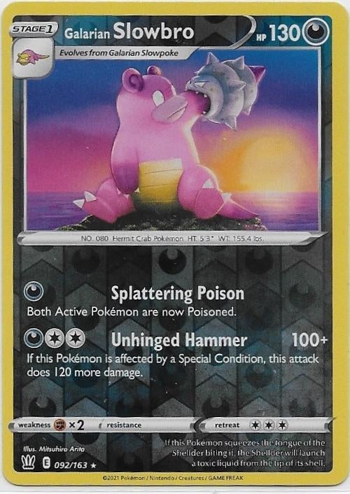 Battle Styles,  Galarian Slowbro [reverse] 92/163, Verzenden, Nieuw, Losse kaart