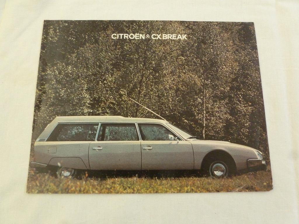Citroen CX break folder 1976 Nederlands, Ophalen of Verzenden, Zo goed als nieuw, Citroën