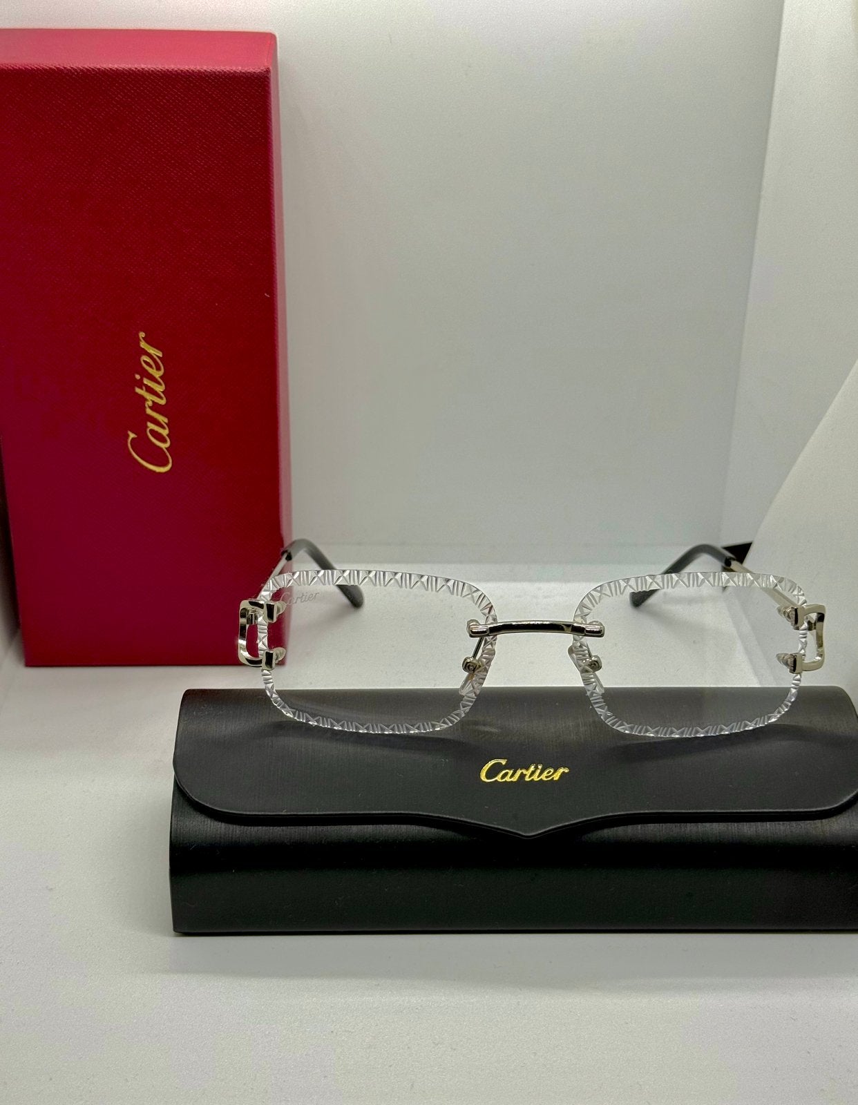 Cartier bril ice cut transparant met zilveren poten, Ophalen of Verzenden, Zo goed als nieuw, Bril, Overige merken