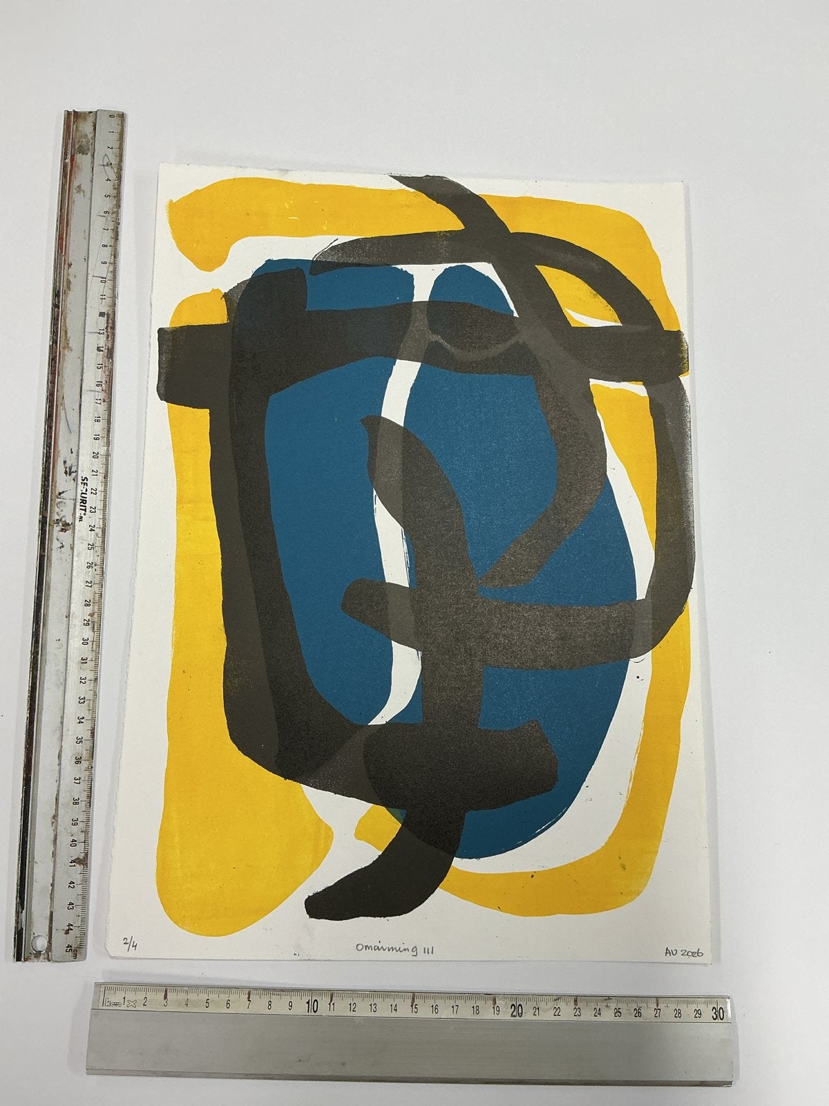 Lithografie 'Omarming nr 111' - 3 kleuren, oplage 4, Antiek en Kunst, Kunst | Litho's en Zeefdrukken, Gelimiteerde oplage, Ophalen of Verzenden