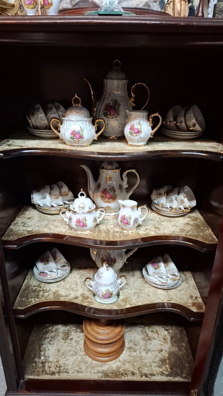drie koffie - thee Servies zie omschrijving, Antiek en Kunst, Antiek | Servies compleet, Ophalen