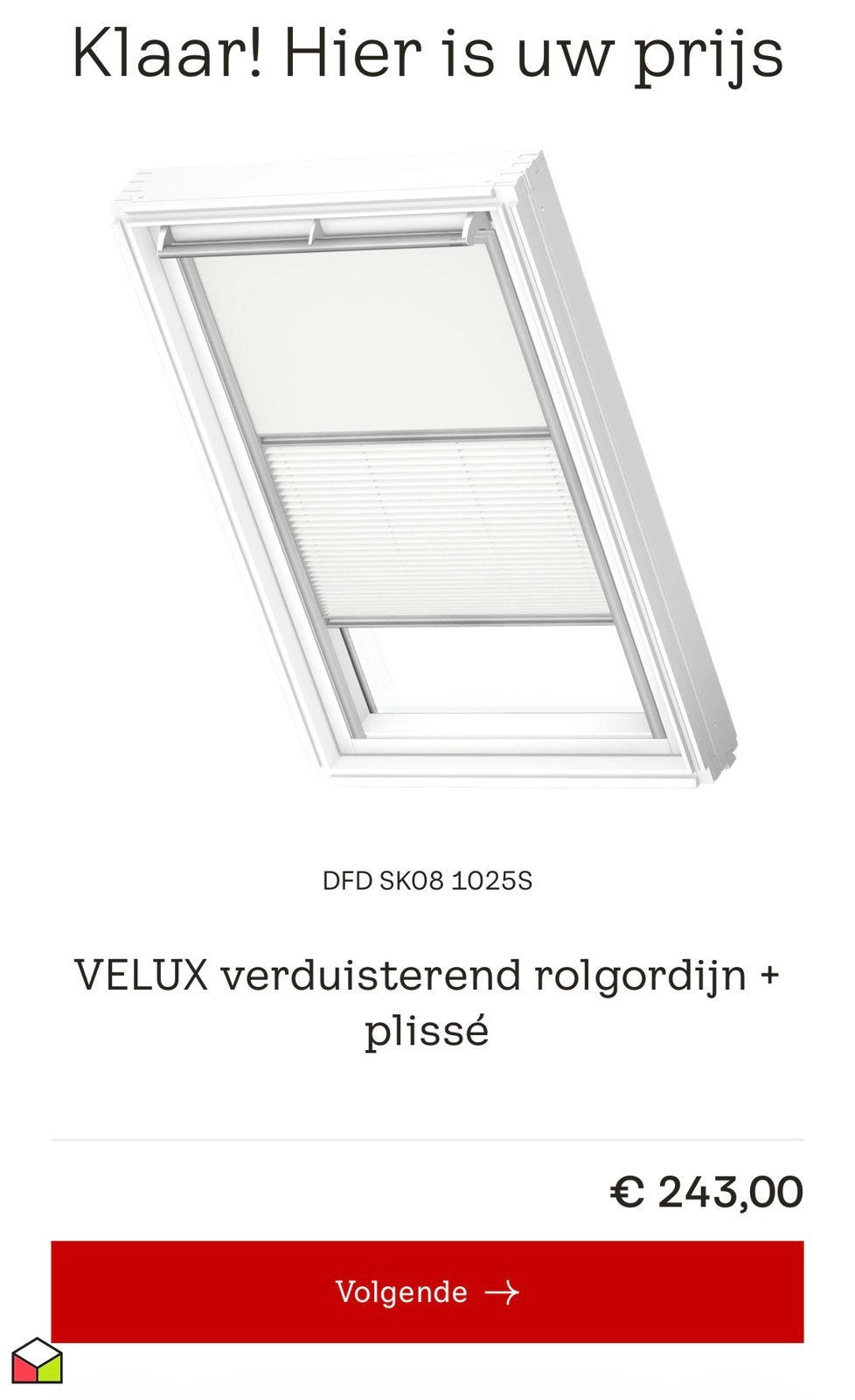 Velux DFD SK08 1025S, Ophalen of Verzenden, Zo goed als nieuw, Minder dan 80 cm, Dakraam