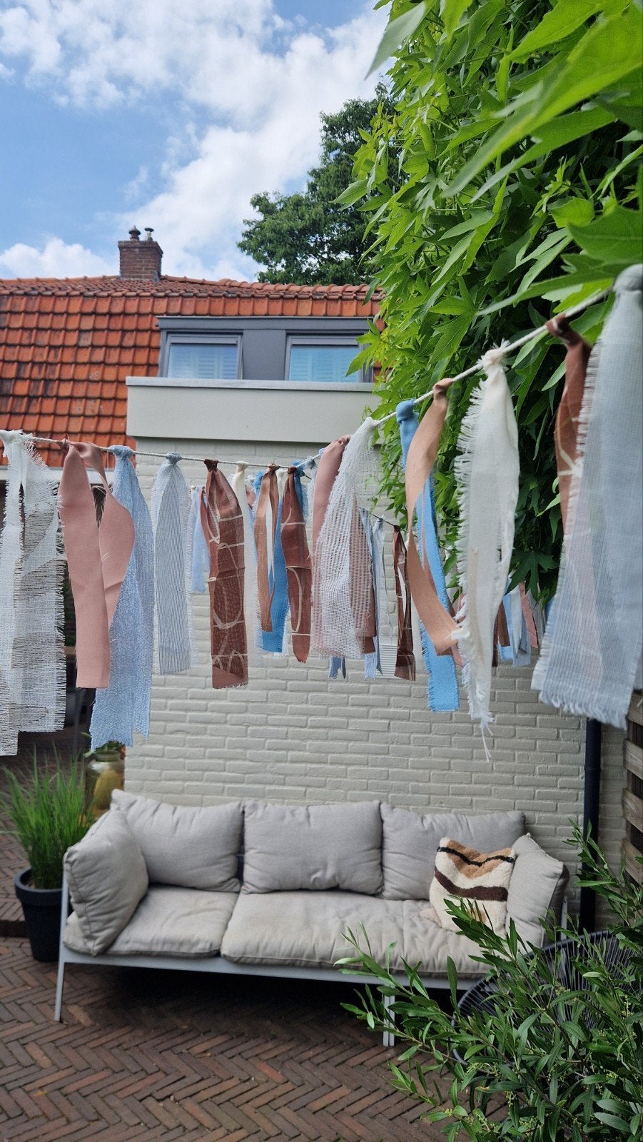 Handgemaakte bohemian Ibiza slingers, Hobby en Vrije tijd, Feestartikelen, Ophalen of Verzenden, Zo goed als nieuw, Versiering