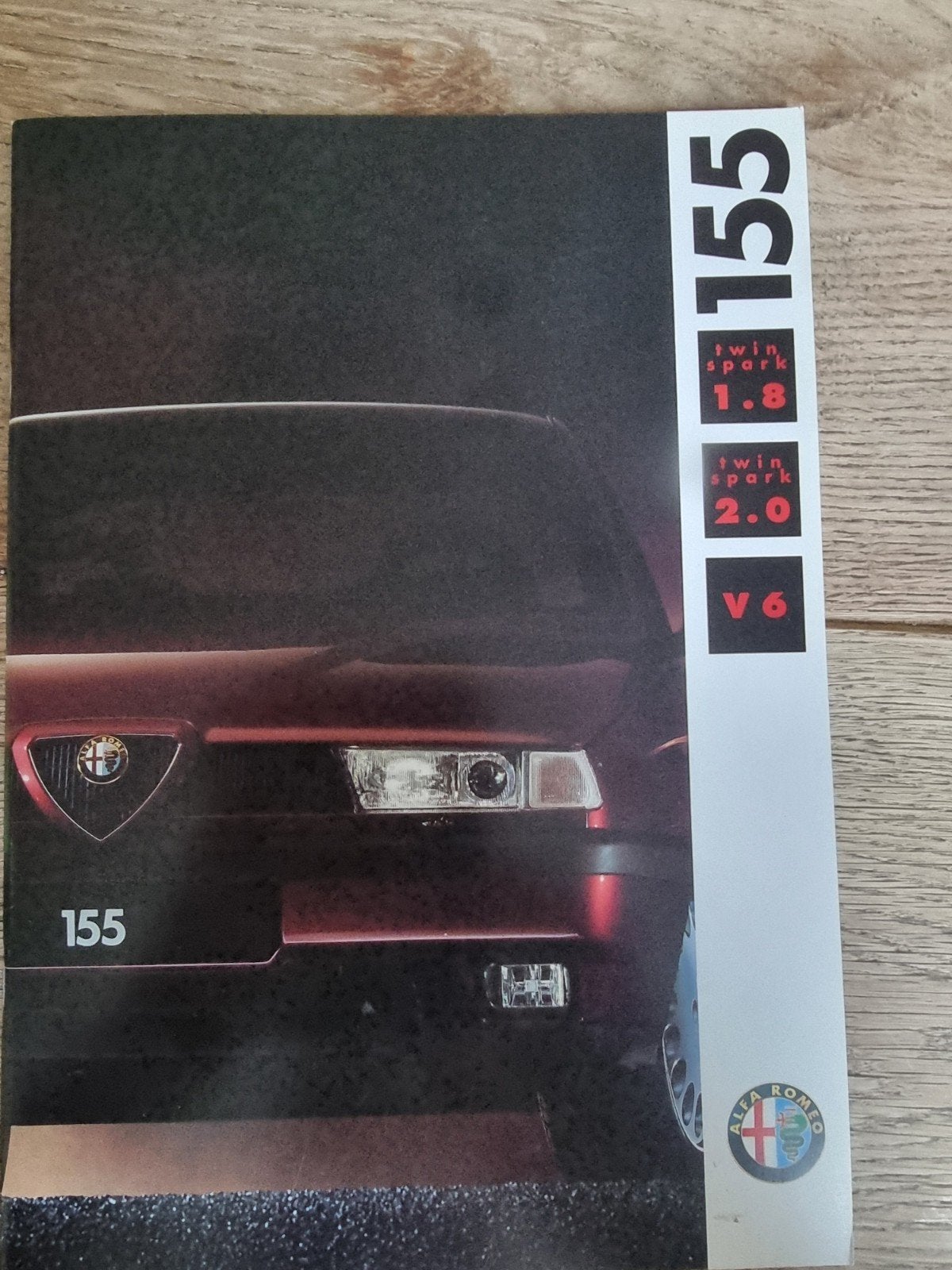 Alfa Romeo 155 Brochure - Twin Spark, V6, Ophalen of Verzenden, Gelezen, Alfa Romeo, Alfa Romeo