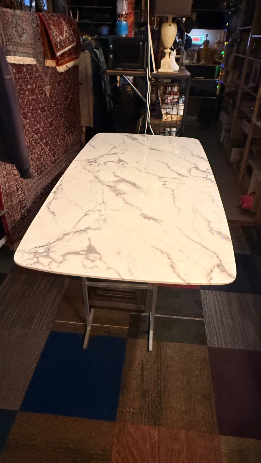 Marmeren blad composiet 2 bij 1 evt met onderstel, Huis en Inrichting, Tafels | Eettafels, Ophalen, Rechthoekig, 200 cm of meer