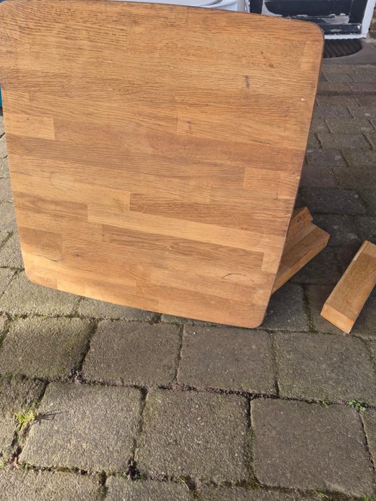 Eiken tafel laag model, Ophalen of Verzenden, Hout