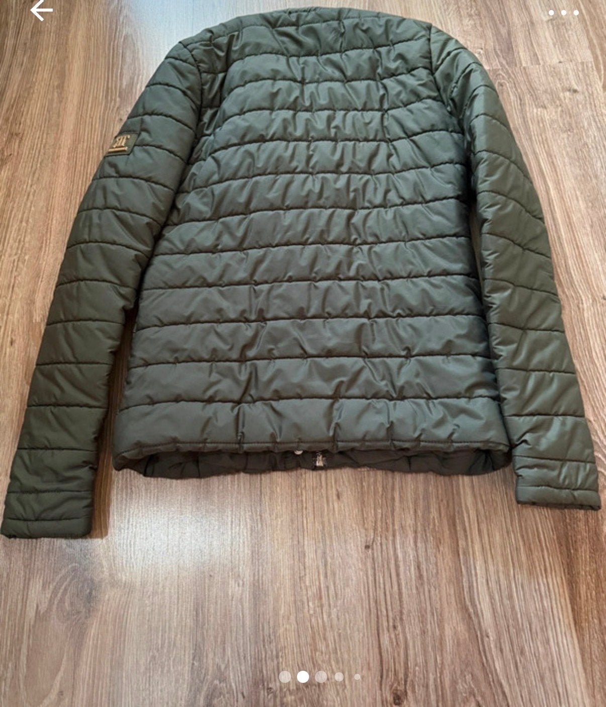 Royal Temptation Gewatteerde Jas met Ruches - Maat XS, Kleding | Dames, Ophalen, Zo goed als nieuw, Maat 34 (XS) of kleiner, Groen