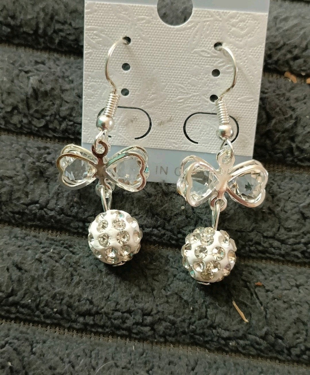 oorbellen bal Infiniti kristal, Verzenden, Nieuw, Zilver, Hangers