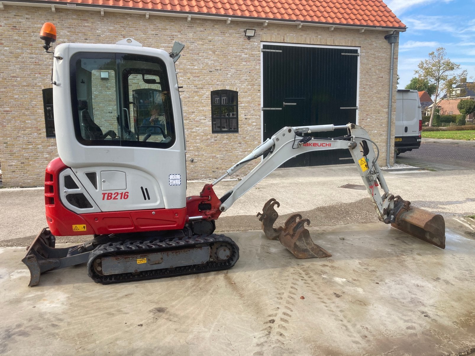 Takeuchi tb216, Ophalen, Graafmachine