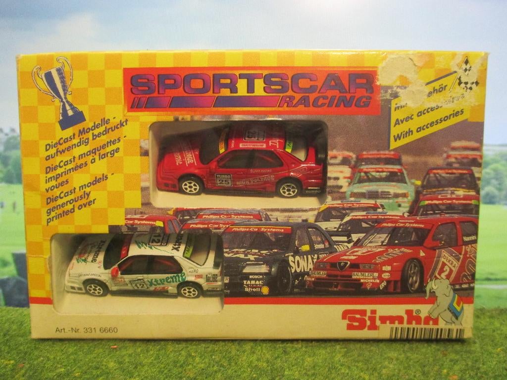 1:64 Duo-set met 2 Alfa Romeo 155 DTM Edocar Dickies, Ophalen of Verzenden, Zo goed als nieuw, Auto