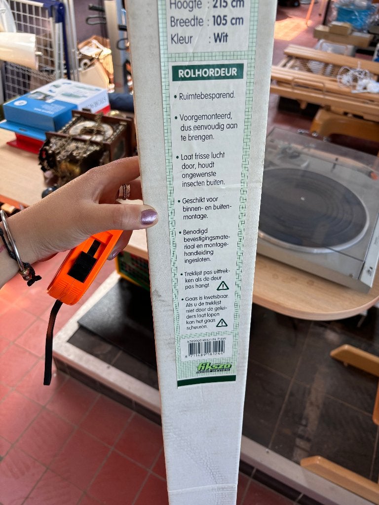 Fikszo Rolhordeur Aluminium Wit Insectenwering, Hordeur, Nieuw, 200 tot 215 cm, Ophalen