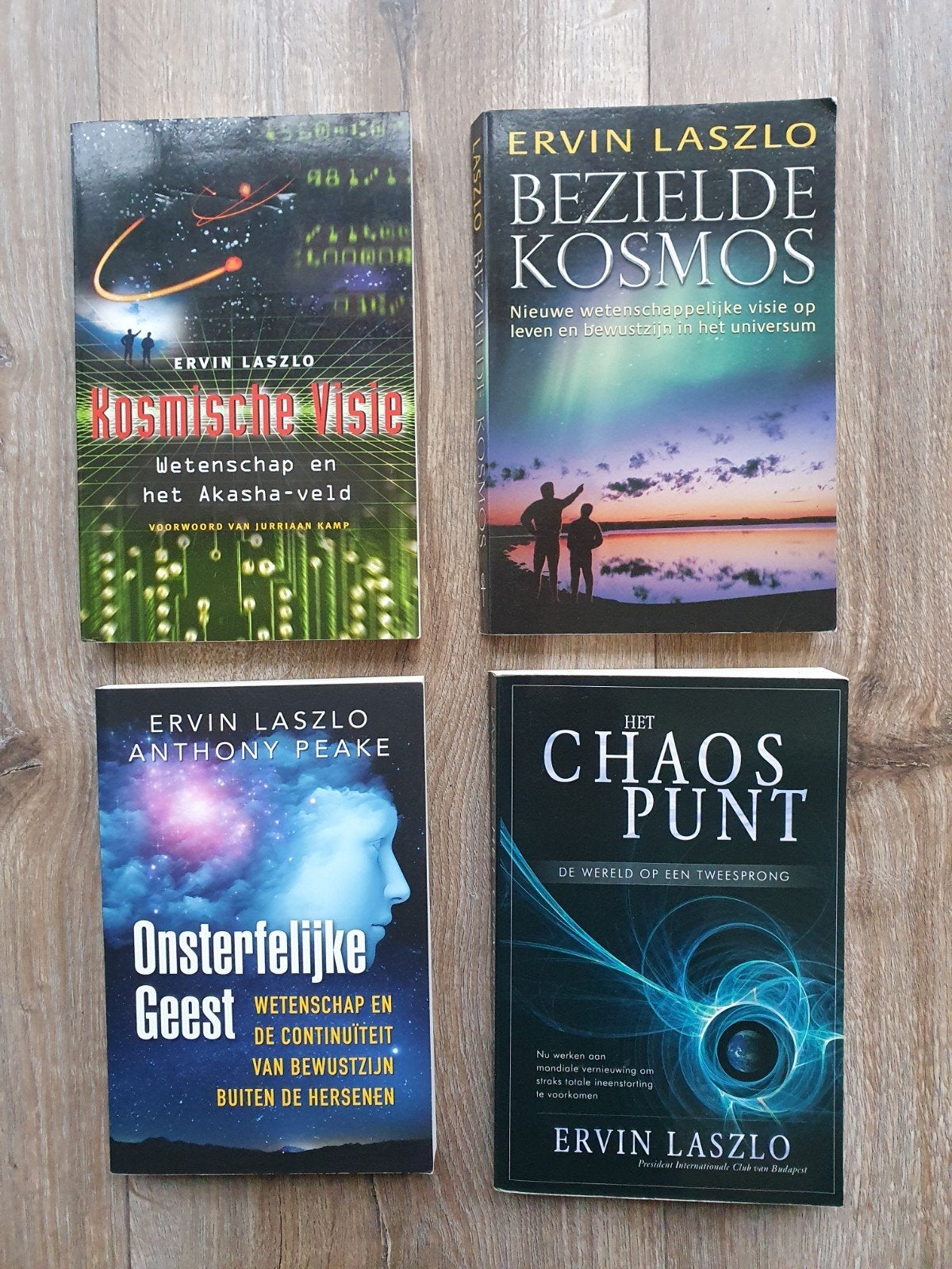 Ervin Laszlo - 4 boeken, Boeken, Ophalen of Verzenden, Spiritualiteit algemeen, Ervin Laszlo, Achtergrond en Informatie