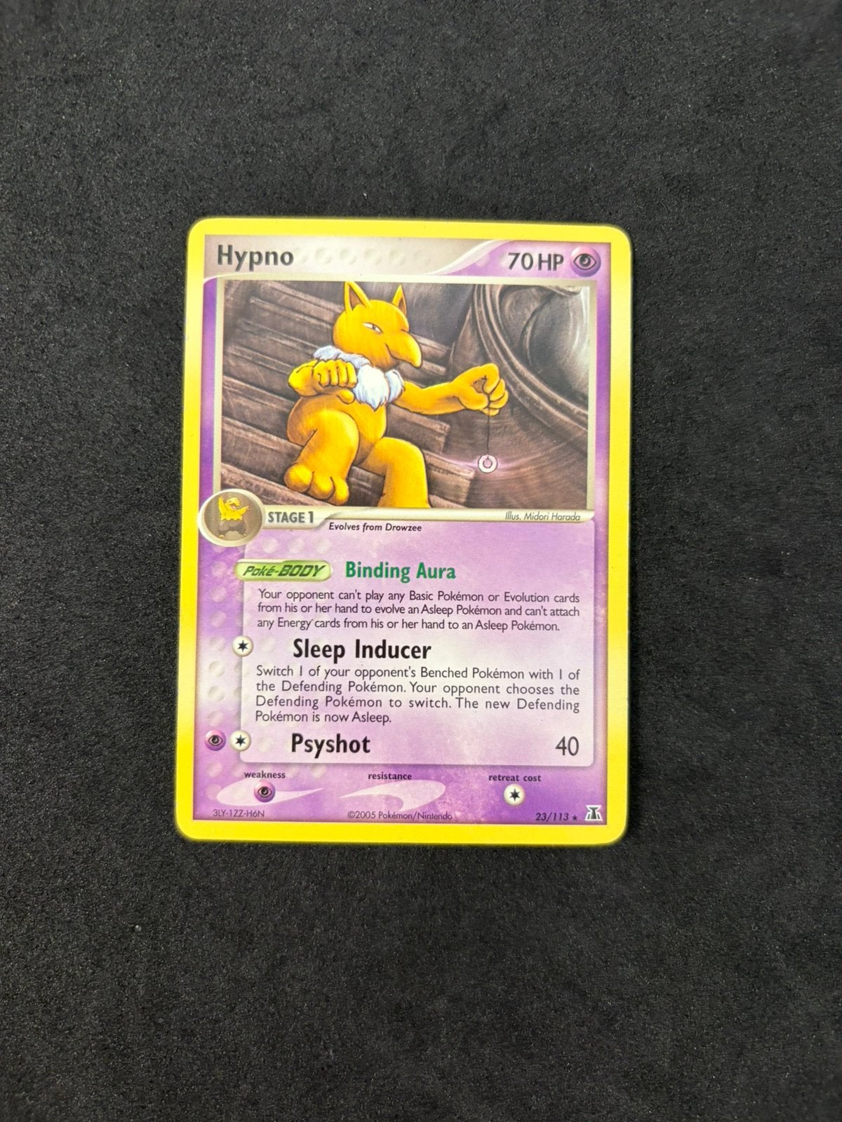Pokemon tcg vintage bulk card - Hypno 23 rare, Ophalen of Verzenden, Zo goed als nieuw, Losse kaart