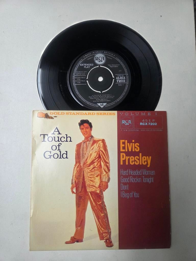Elvis Presley - A Touch of Gold EP's Vol. 1, 2 & 3 (7 inch), Ophalen of Verzenden, Gebruikt, Pop, EP