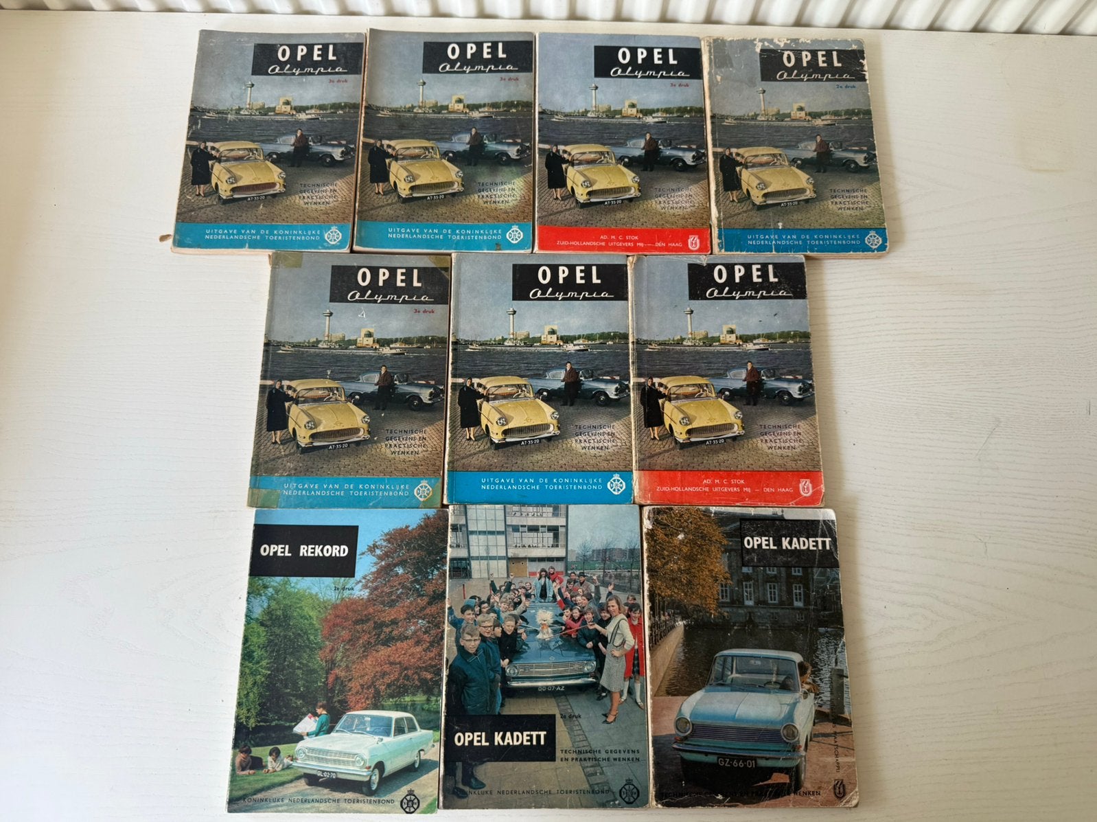 10 x Handleidingen ANWB - Opel Olympia, Rekord en Kadett, Ophalen of Verzenden