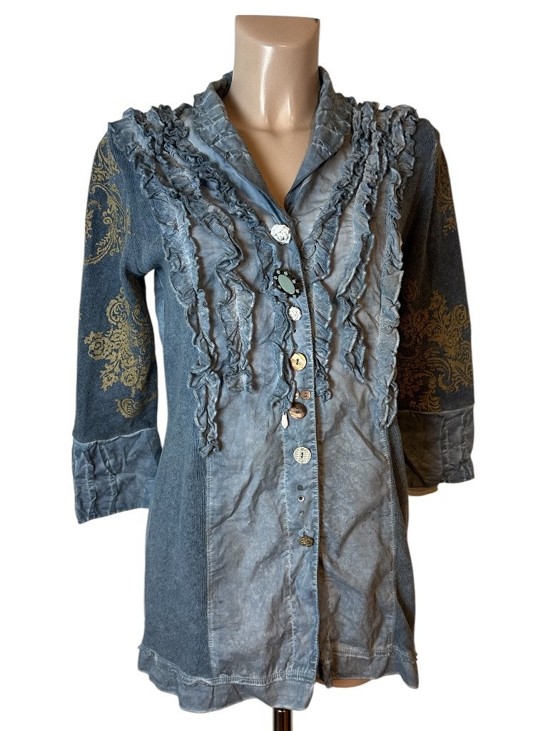 Elisa Cavaletti blouse M, Maat 38/40 (M), Blauw, Ophalen of Verzenden, Zo goed als nieuw
