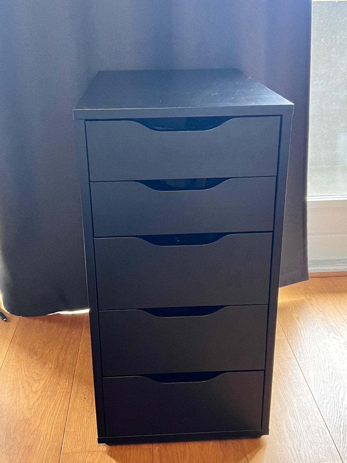 IKEA Alex ladekast - Zwart (5 laden), Ophalen, Minder dan 50 cm, Gebruikt, 5 laden of meer