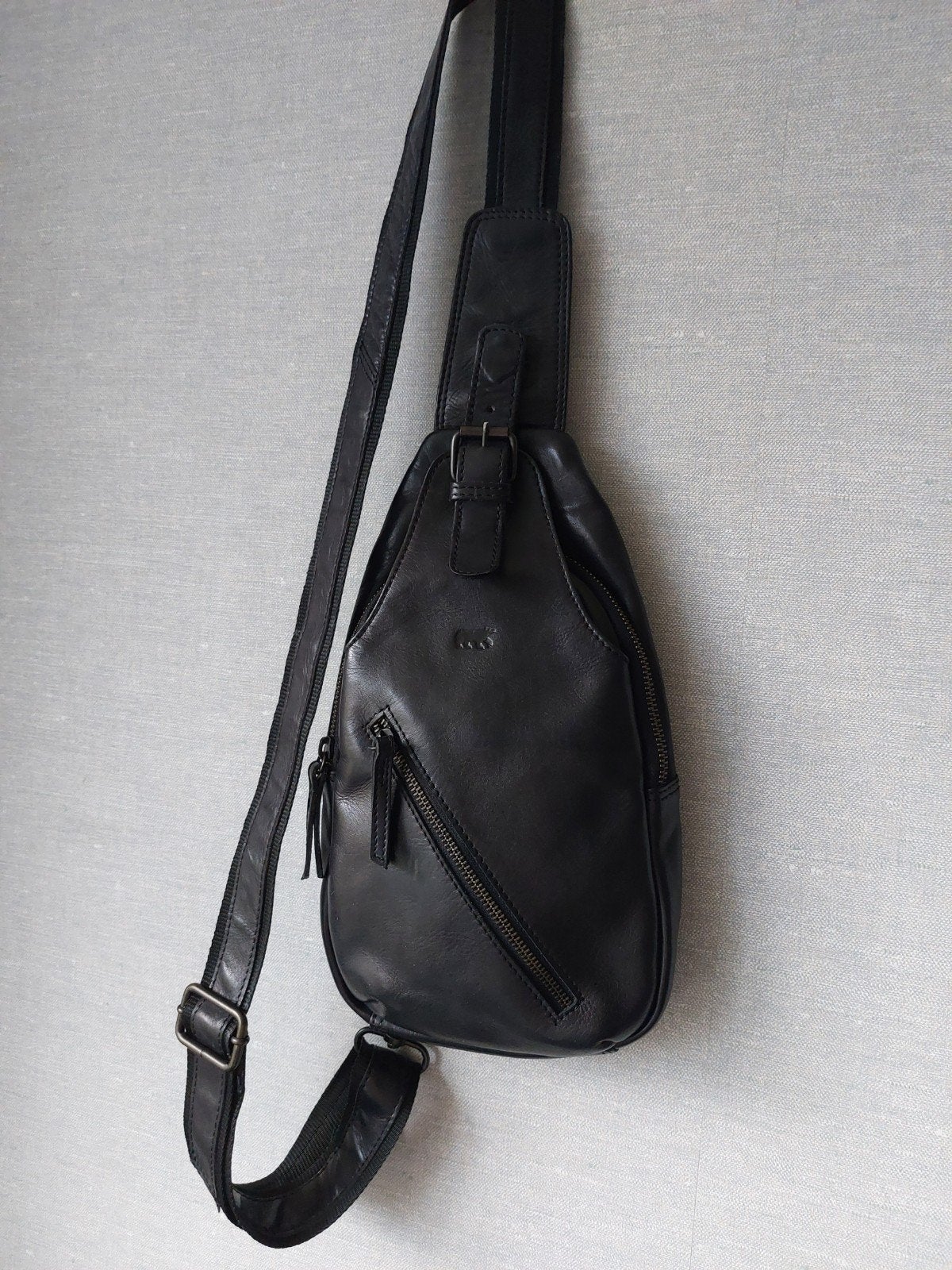 Bear Design Dayley zwart leren crosbody tas., Overige merken, Verzenden, Zwart, Nieuw