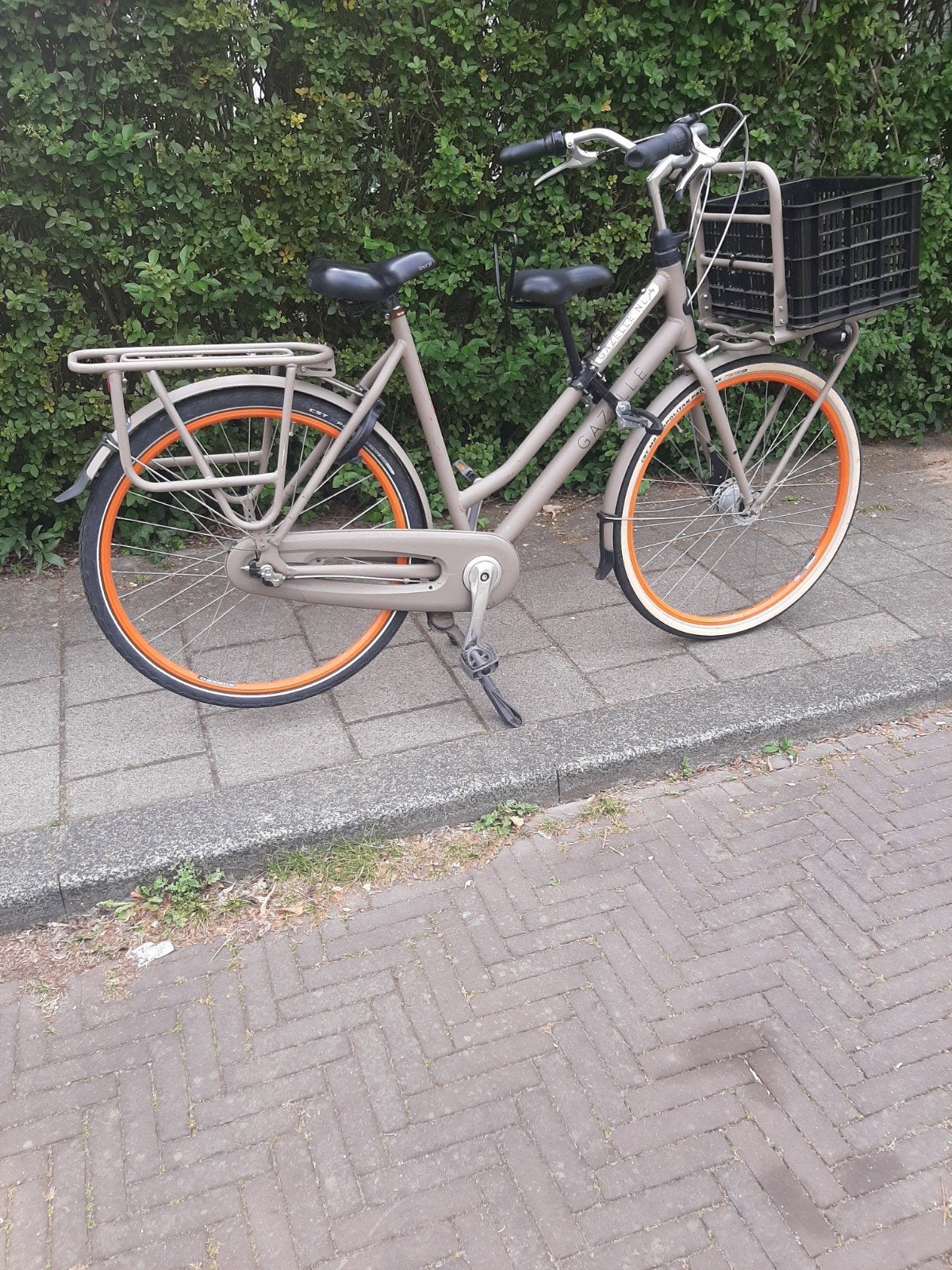 Gazelle Duty moederfiets net kinderzitje en mand!, Ophalen, 53 tot 56 cm, Nieuw, Mandje