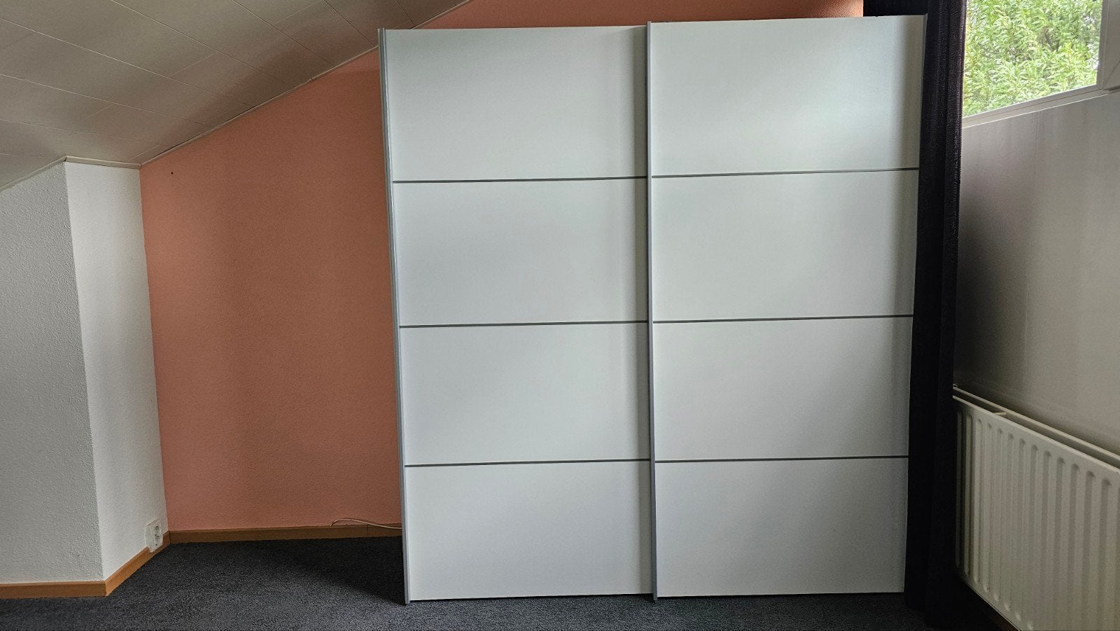 Witte IKEA PAXkast met schuifdeuren in goede staat, Ophalen, Zo goed als nieuw