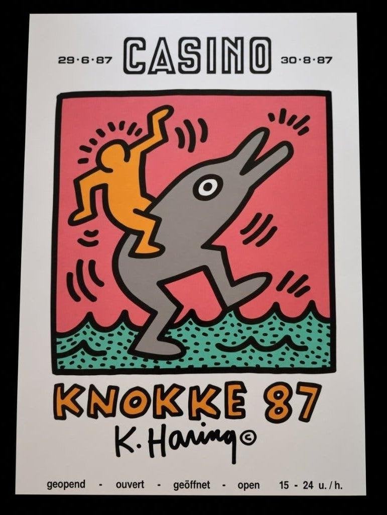 Affiche Keith haring, Antiek en Kunst, Kunst | Litho's en Zeefdrukken, Ophalen of Verzenden, Abstract, Offsetdruk