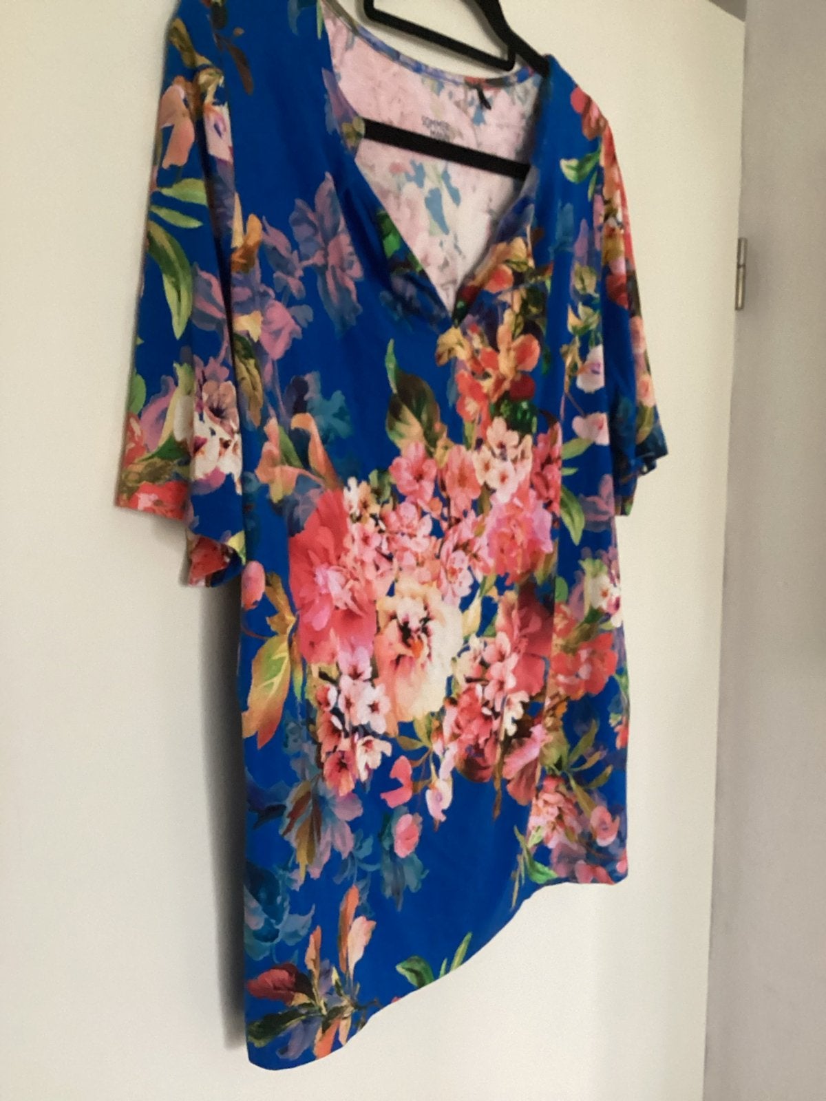 Sommerman Multicolour Multifloral Top Viscose/Elastan Mt46, Kleding | Dames, Grote Maten, Ophalen of Verzenden, Zo goed als nieuw