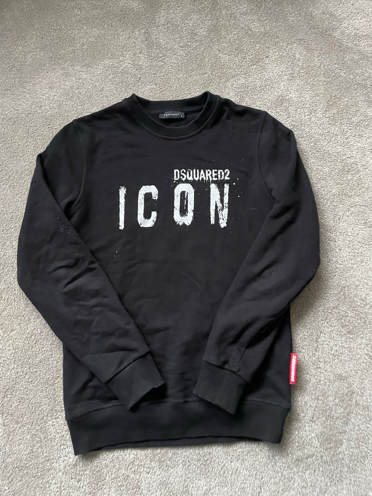 Zwarte 'ICON' trui - Maat S, Kleding | Heren, Ophalen of Verzenden, Gedragen, Maat 46 (S) of kleiner, Zwart