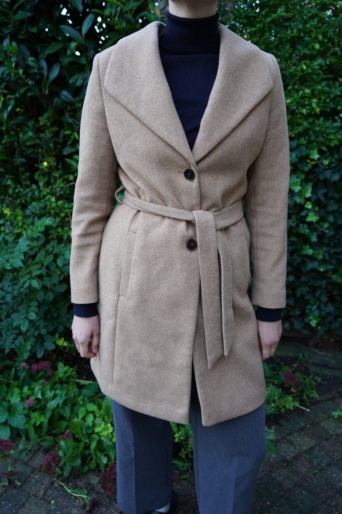 Camel wollen mantel, Kleding | Dames, Maat 38/40 (M), Bruin, Ophalen of Verzenden, Zo goed als nieuw