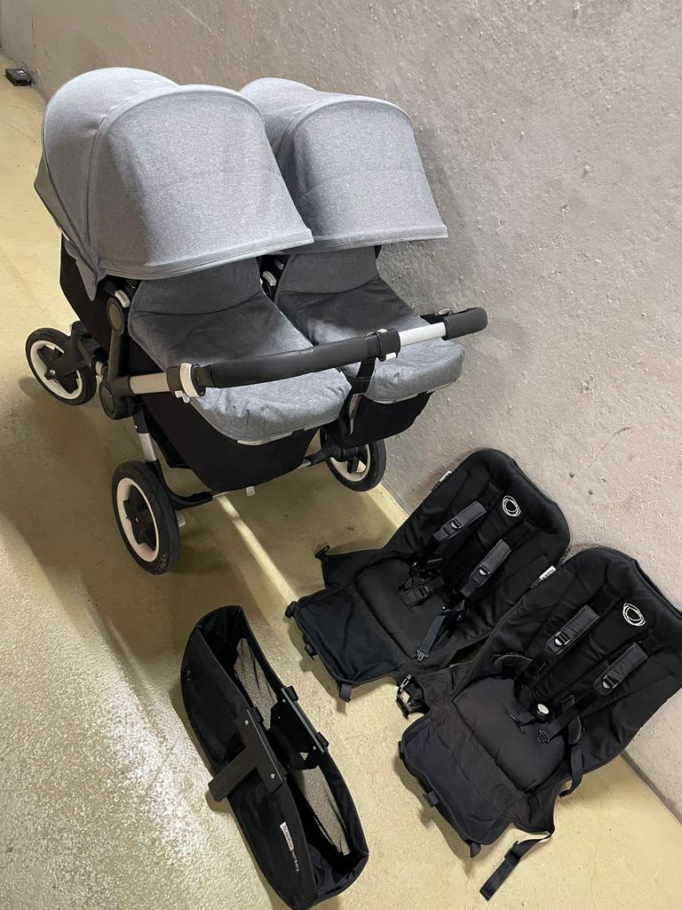Bugaboo donkey Twin zwart/grijs, Support@bugaboo.com, Gebruikt, Bugaboo, Ophalen of Verzenden