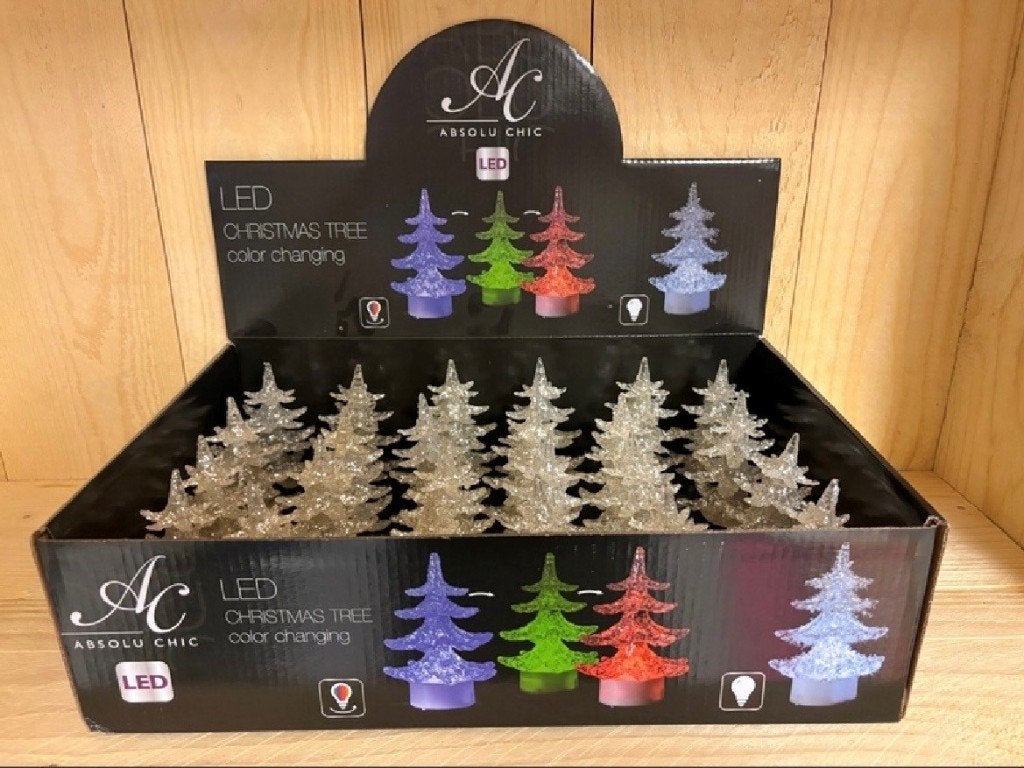 mini kerst boompjes led 3 kleuren nieuw, Diversen, Ophalen of Verzenden, Nieuw