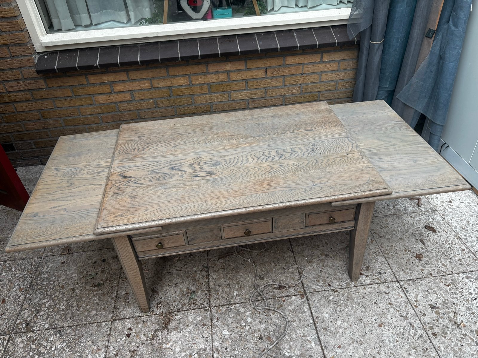 Uitschuifbare salontafel met lades - Moet snel weg!, Ophalen, Gebruikt, 100 tot 150 cm, 50 tot 100 cm