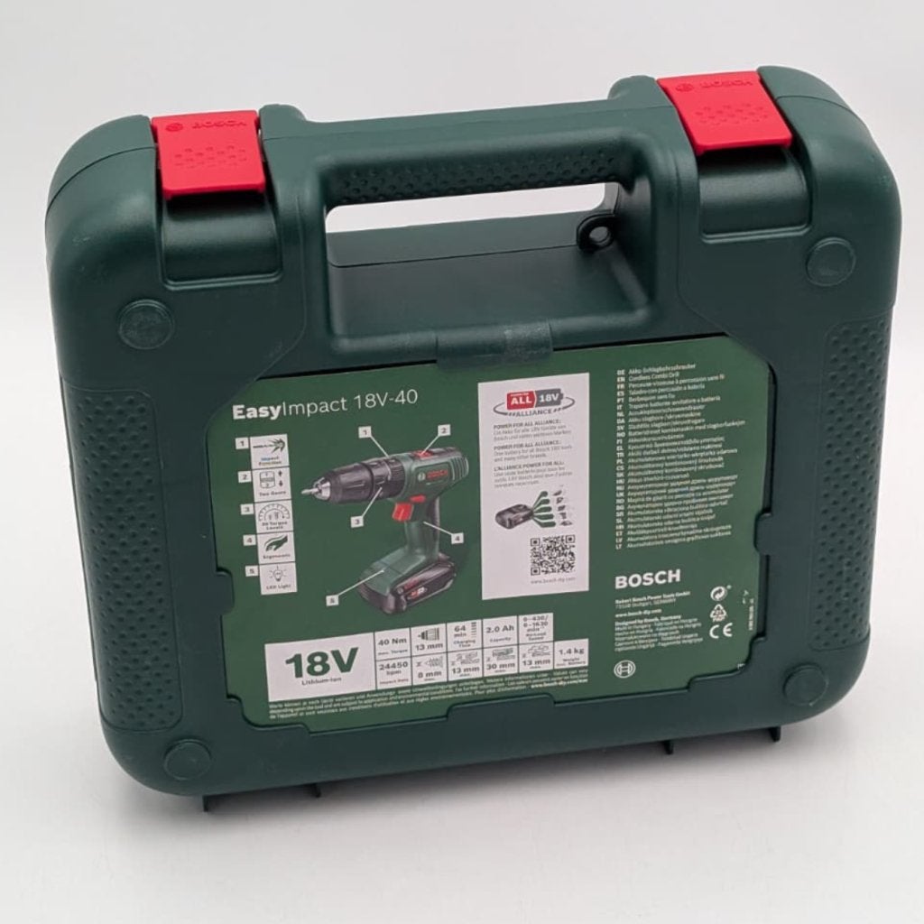 BOSCH Easy Impact 18V - 40 boormachine met 2x accu - Nieuw, Bosch, Zo goed als nieuw, Support@bosch.com, Robert Bosch GmbH
Robert-Bosch-Platz 1
70839 Gerlingen-Schillerhöhe
Germany