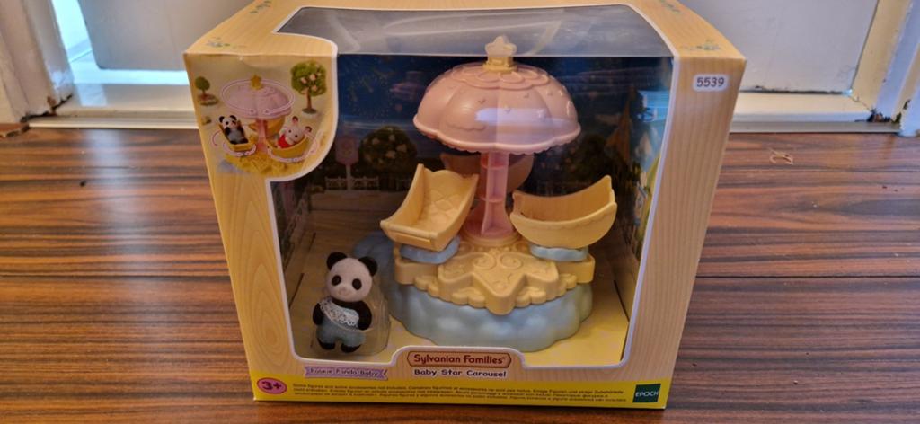 Sylvanian Families 5539 Baby Star Carousel (2 sets), Ophalen, Zo goed als nieuw, Jongen of Meisje