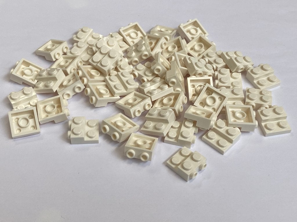 Partij 50x nieuwe witte 2x2x2/3 aangepaste lego plaatjes, Overige thema's, Lego, Nieuw, Ophalen of Verzenden