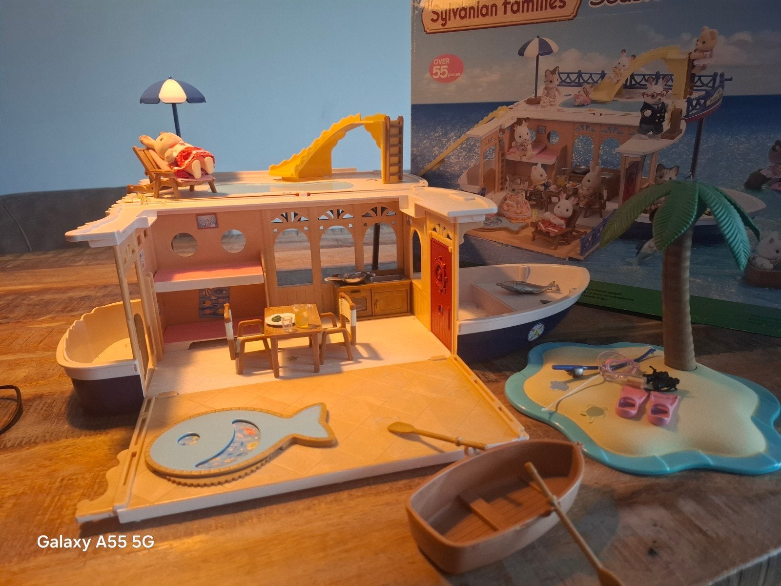 sylvanian family seaside cruiser house boot 5206, Ophalen, Gebruikt, Poppenhuis