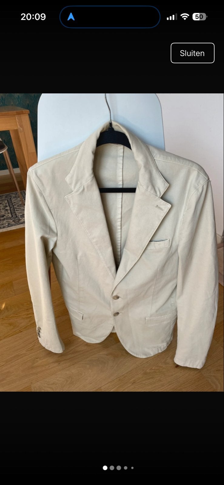Scotch & Soda Colbert Maat L/50 Beige, Ophalen of Verzenden, Gedragen, Maat 52/54 (L), Beige