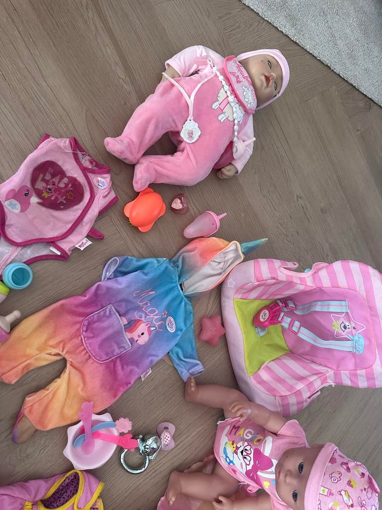 Babyborn en Baby Annabell poppen met accessoires, Ophalen of Verzenden, Zo goed als nieuw, Babypop