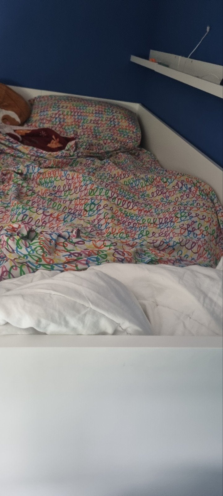 IKEA Småstad hoogslaper 90x200 wit (excl. matras), Huis en Inrichting, Slaapkamer | Stapelbedden en Hoogslapers, Ophalen, Gebruikt