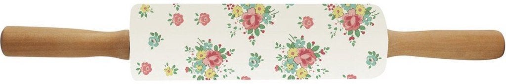 Isabelle Rose Houten Deegroller Abby Bloemenprint 40 cm, Overige typen, Hout, Onbekend, Nieuw