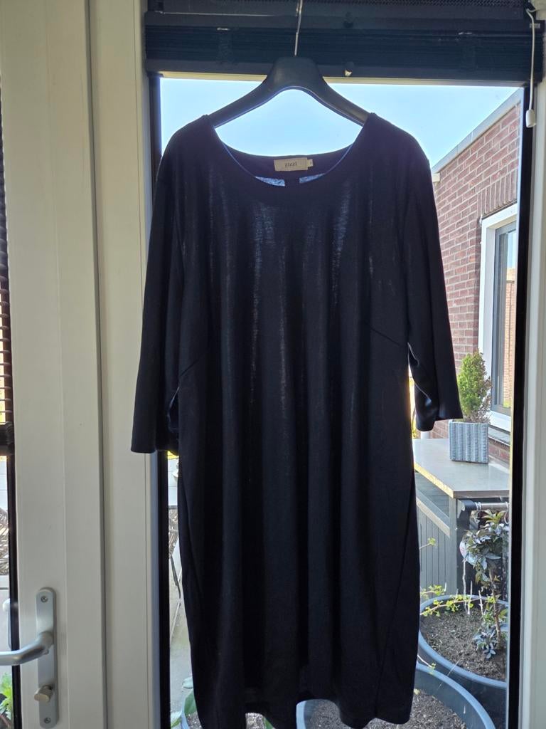 Zizzi jurk - Comfortabele blauwe jurk 52/54, Zizzi, Zwart, Maat 46/48 (XL) of groter, Ophalen of Verzenden